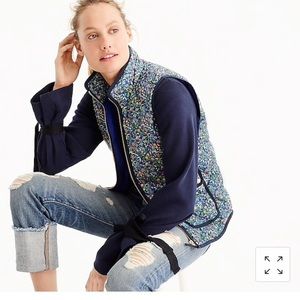 JCrew excursion vest in liberty art floral, XS